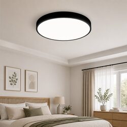 36W Black LED Ceiling Light with 3 Colour Options