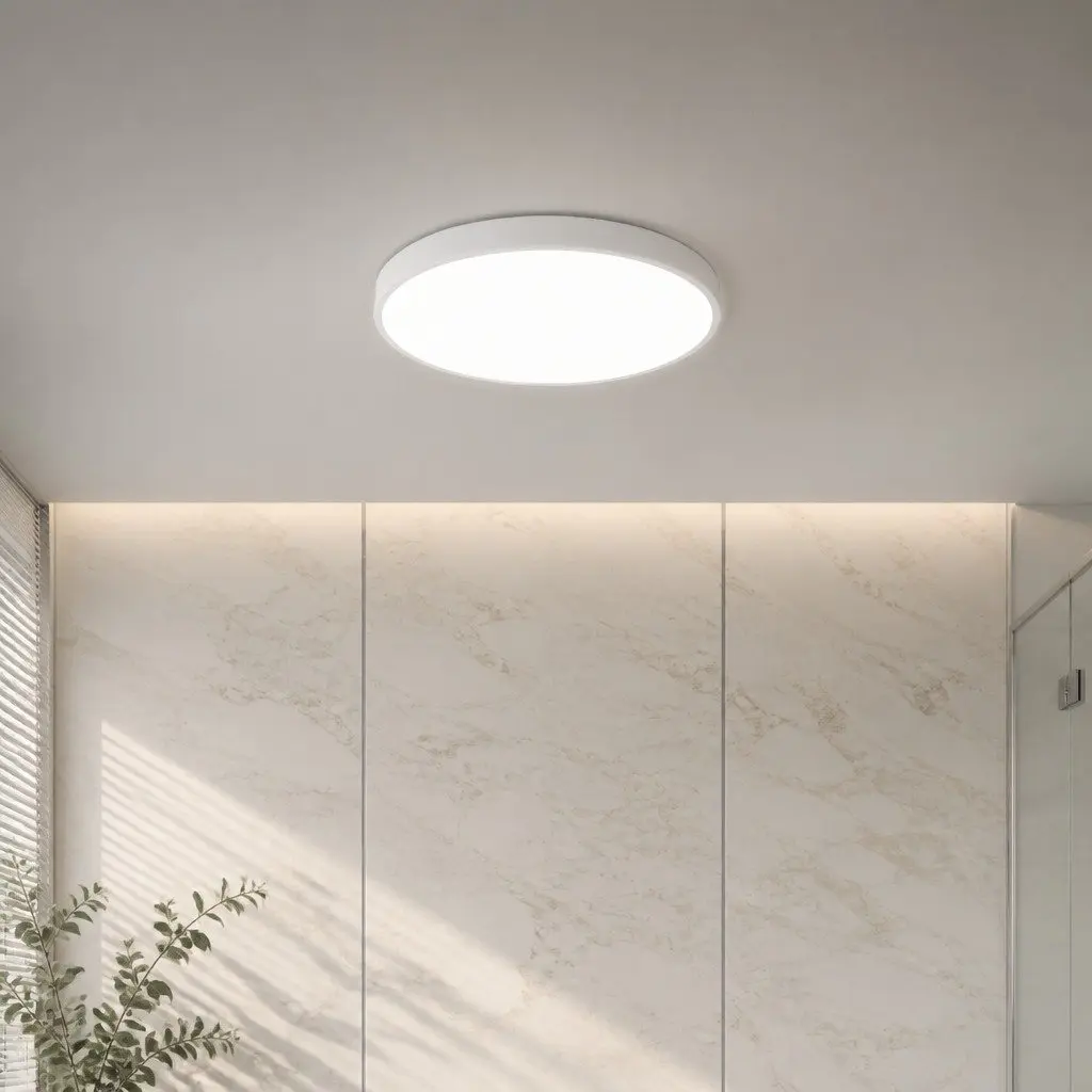 LED Ceiling Light Acrylic Metal 40cm White 60W 3-Colour Temperature Flush Mount Fixture