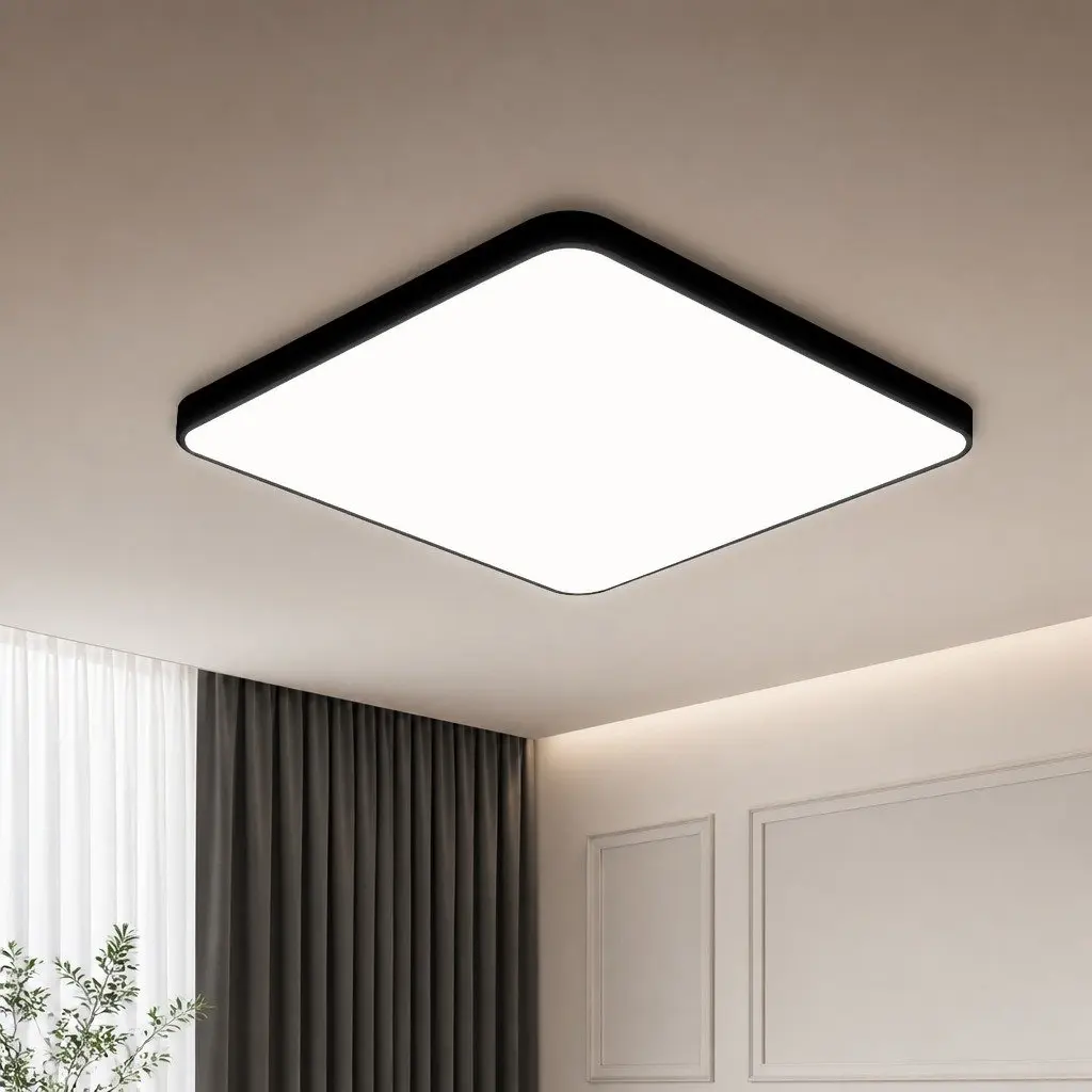 LED Ceiling Light Acrylic Metal 30cm Black 36W 3-Colour