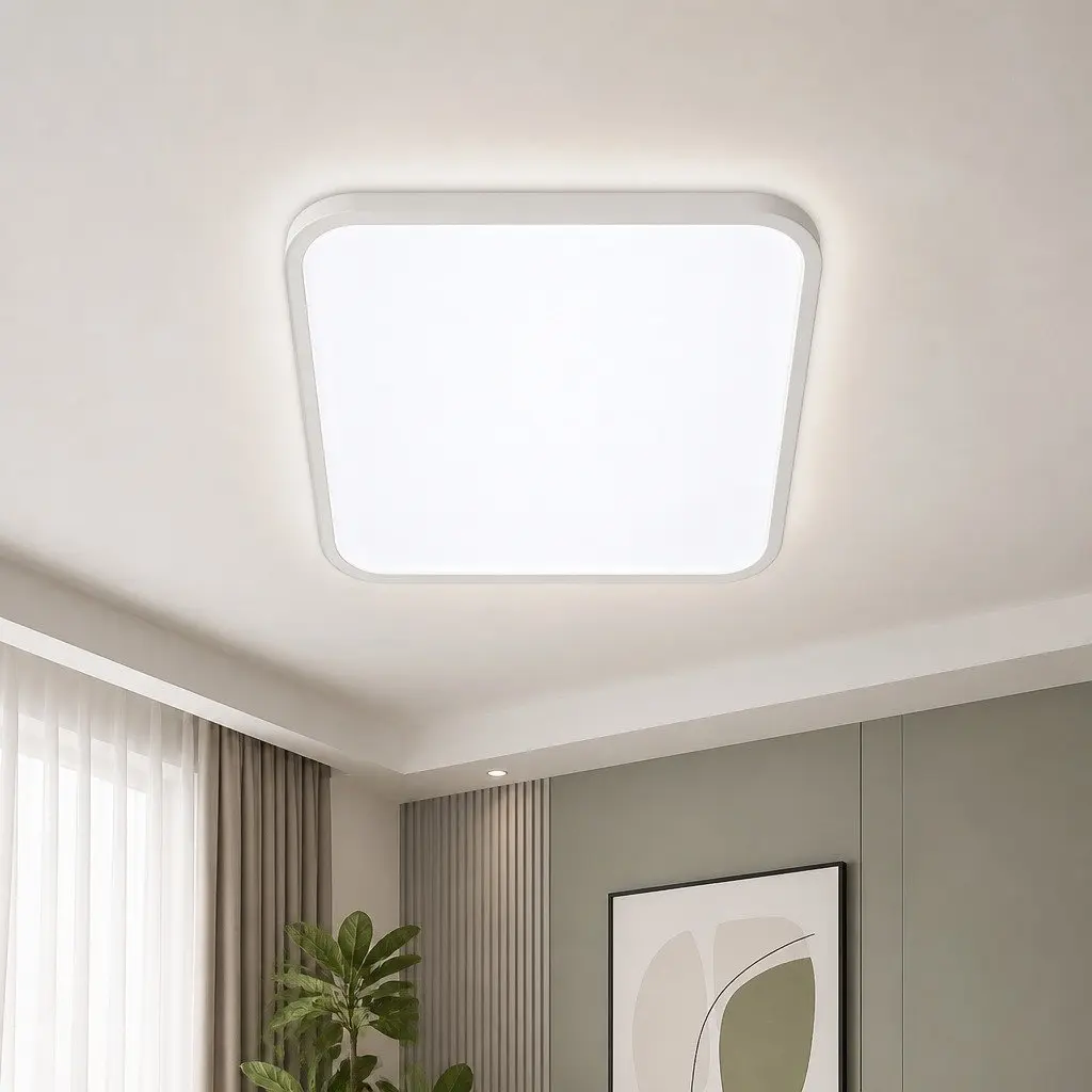LED Ceiling Light Acrylic Metal 30cm x 30cm x 5cm White 3-Colour Dimmable Ultra-Thin Flush Mount