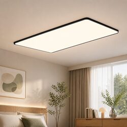 90W LED Ceiling Light - 3-Colour Ultra-Thin Black