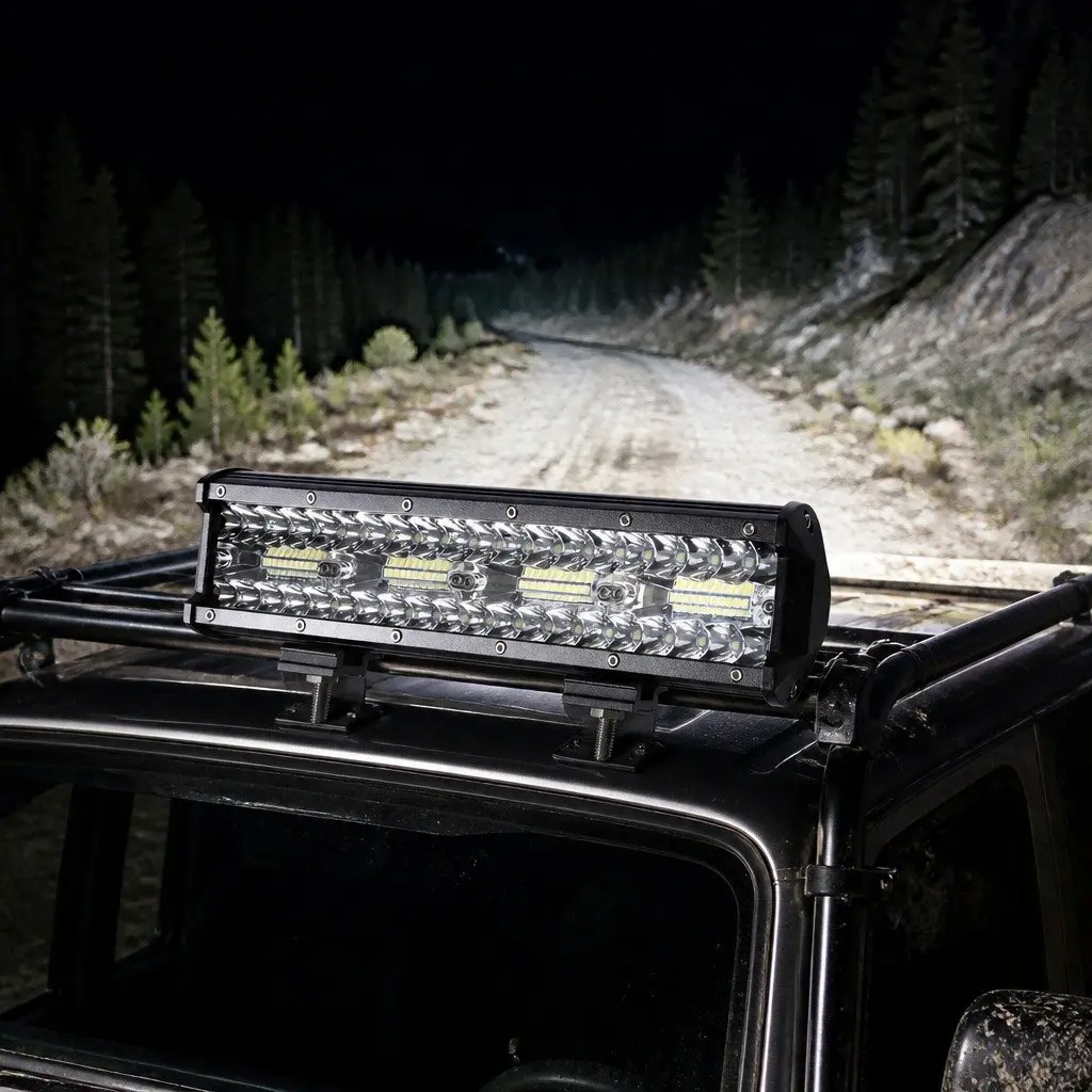 LED Light Bar Aluminium 23.5cm Black 240W Combo Beam Spot Flood IP68 Waterproof