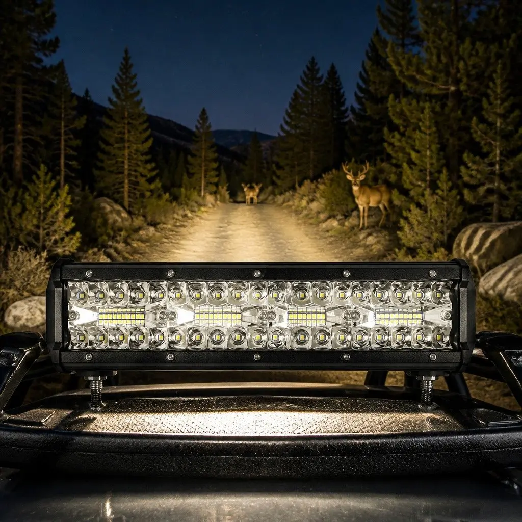 LED Light Bar Aluminium 23.5cm Black 240W Combo Beam Spot Flood IP68 Waterproof