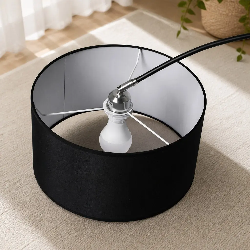 Adjustable Arm LED Floor Lamp with Marble Base
