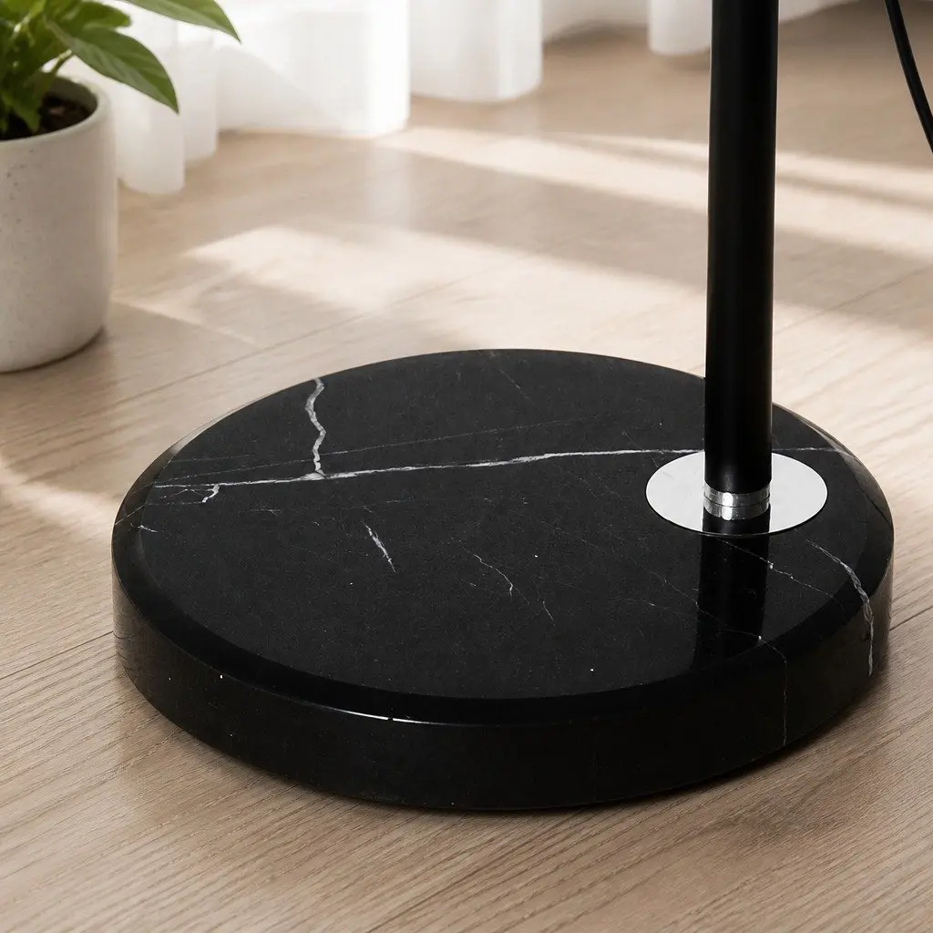 Adjustable Arm LED Floor Lamp with Marble Base