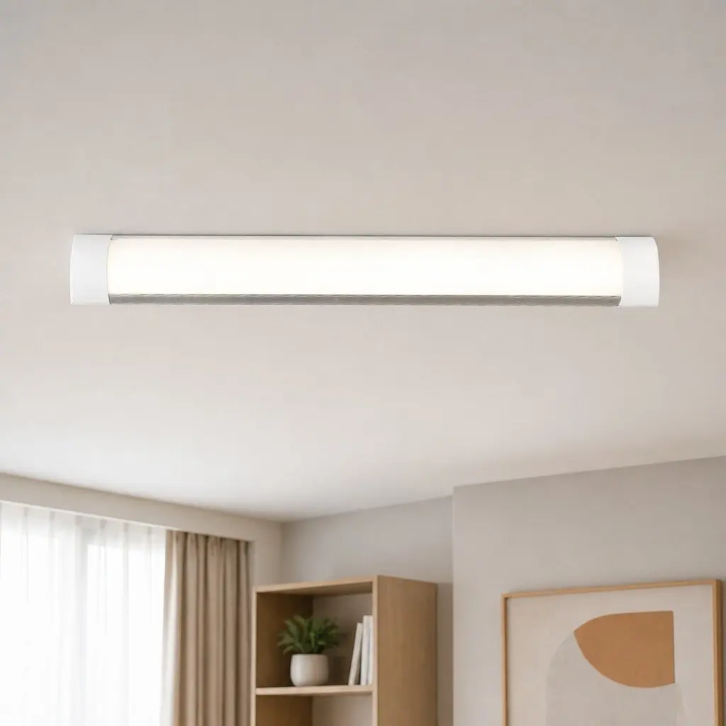 LED Slim Ceiling Batten 120cm Cool White 6500K 4800lm Energy Efficient Indoor