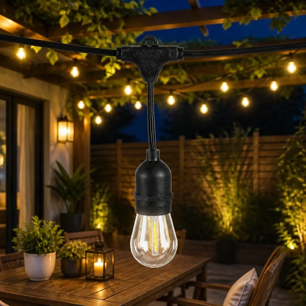 30M LED Festoon String Lights for Outdoor Use, Warm White