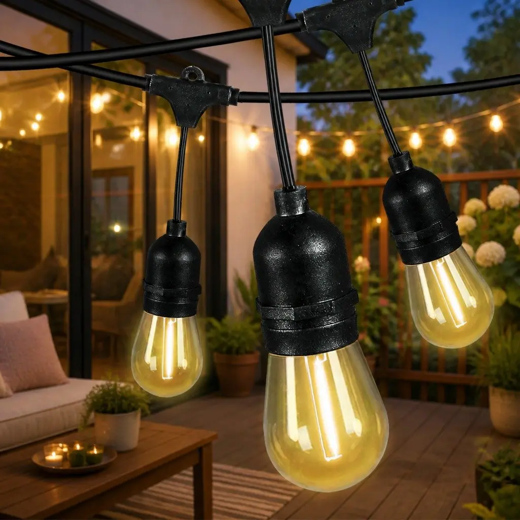 30M LED Festoon String Lights for Outdoor Use, Warm White