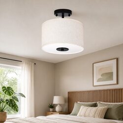 Modern Drum Shade Ceiling Pendant Light 28cm E27