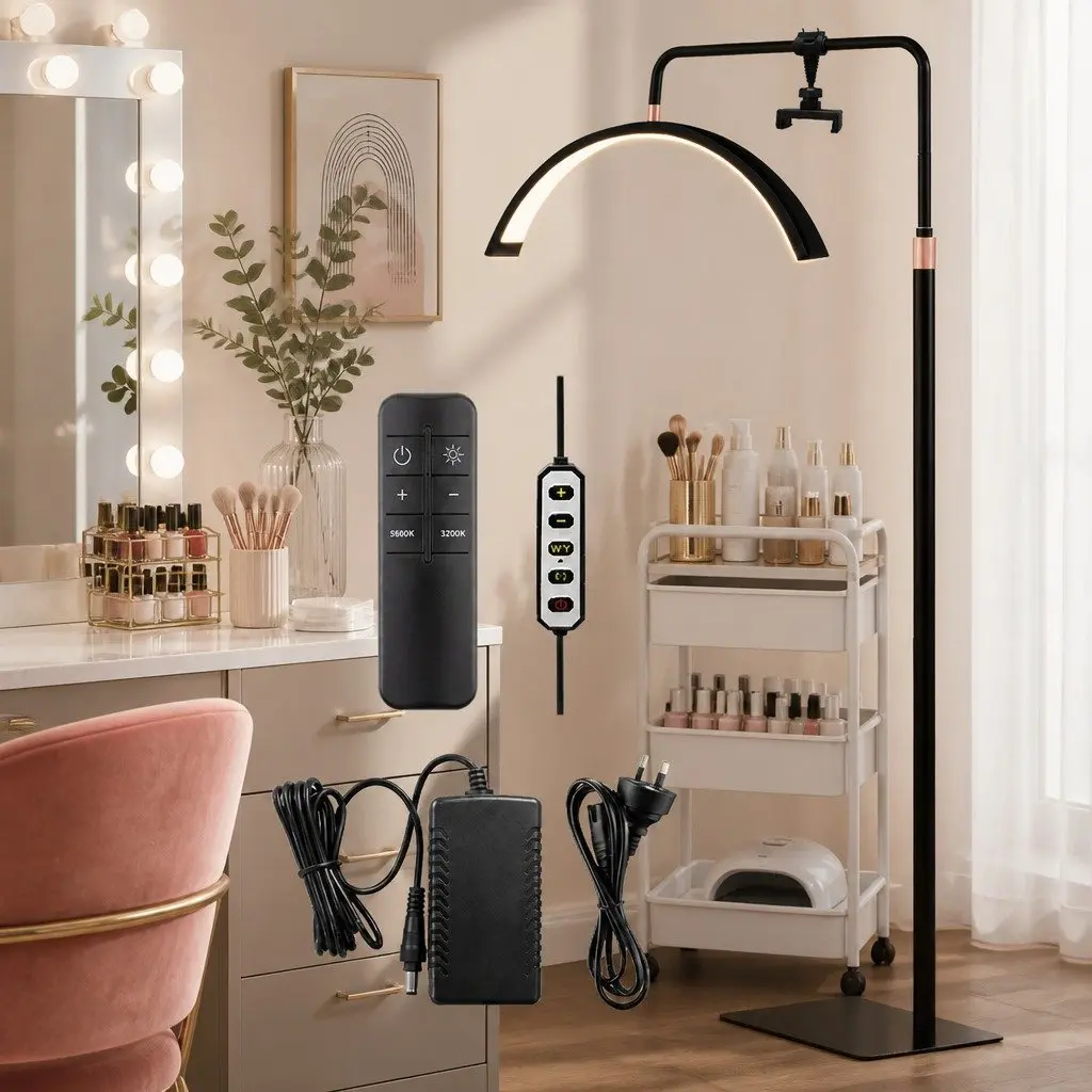 LED Lash Light Half Moon Floor Lamp for Studios