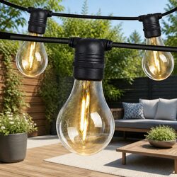 41m Festoon String Lights Outdoor Wedding Garden Party Warm White Decorations