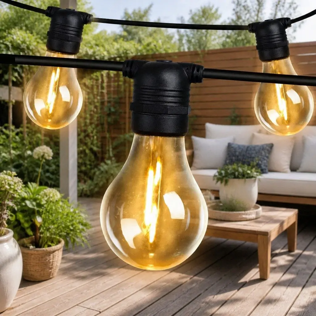 50m Festoon String Lights for Outdoor Events