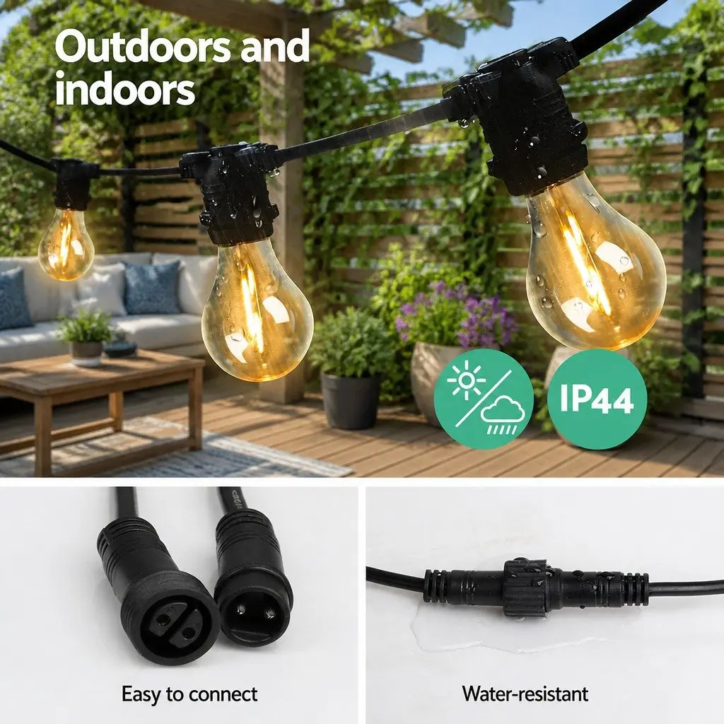 50m Festoon String Lights for Outdoor Events