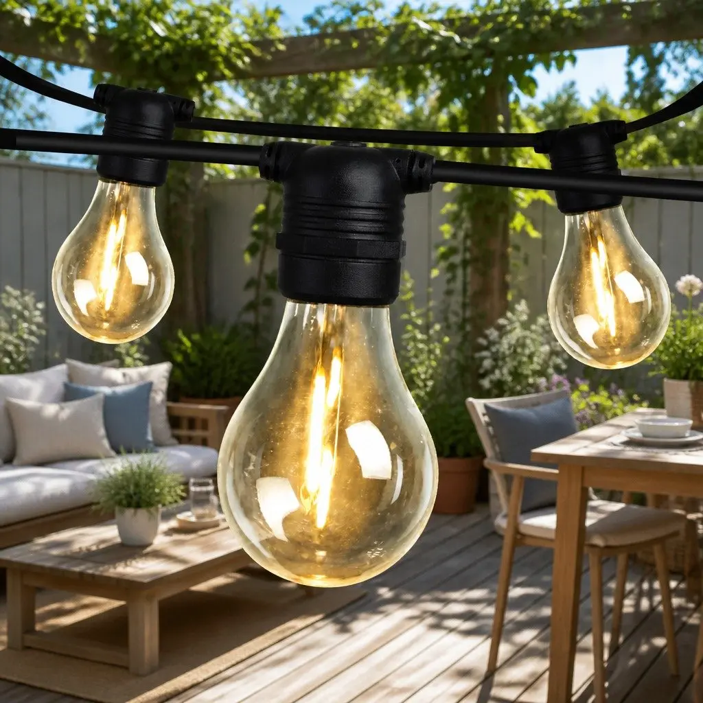 50m Festoon String Lights for Outdoor Events