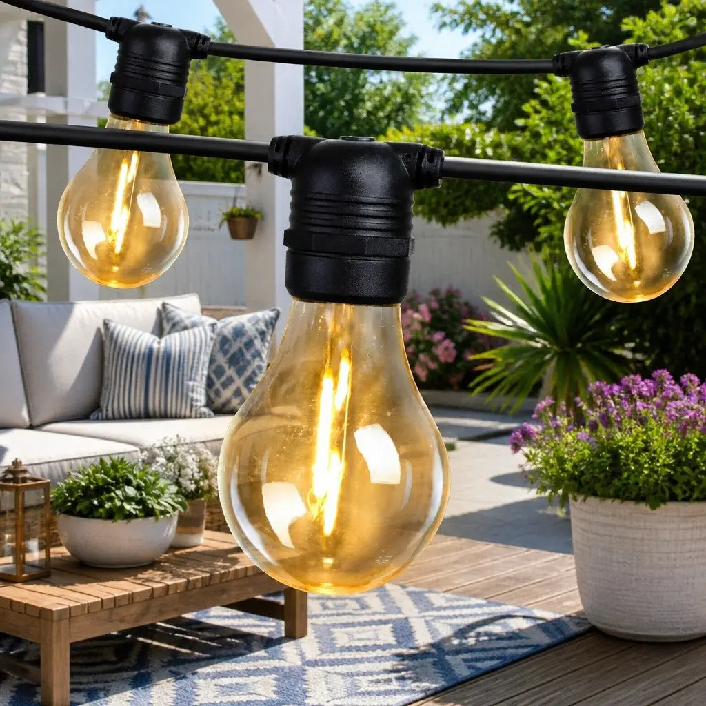 77m Festoon String Lights for Outdoor Events