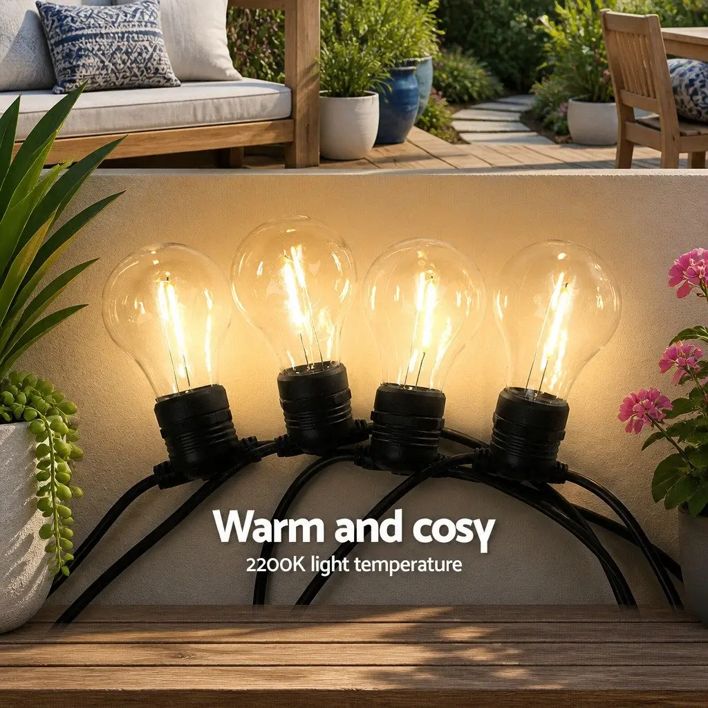 77m Festoon String Lights for Outdoor Events