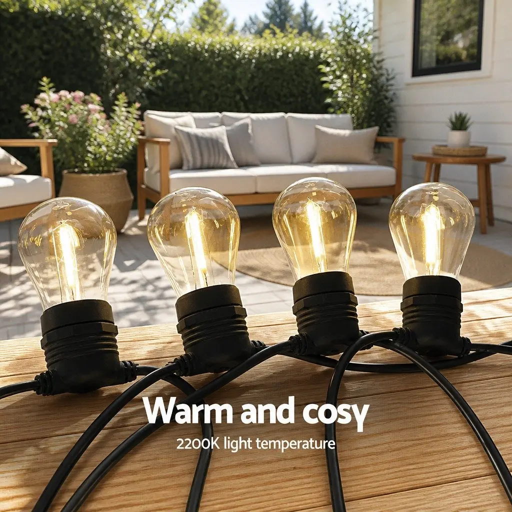 Festoon String Lights LED 41m Warm White Outdoor Garden
