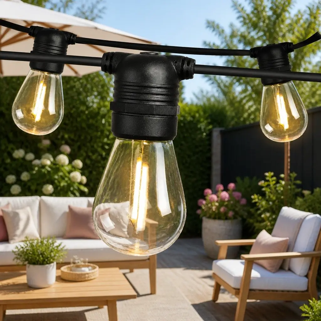 Festoon String Lights LED 41m Warm White Outdoor Garden