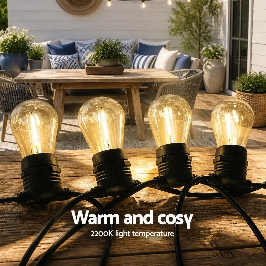 59m LED Festoon String Lights for Outdoor Celebrations