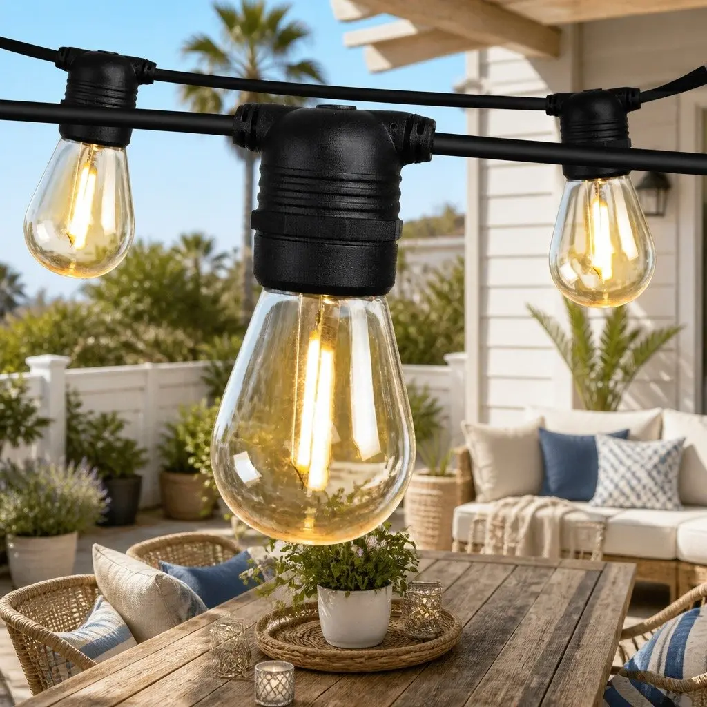 59m LED Festoon String Lights for Outdoor Celebrations