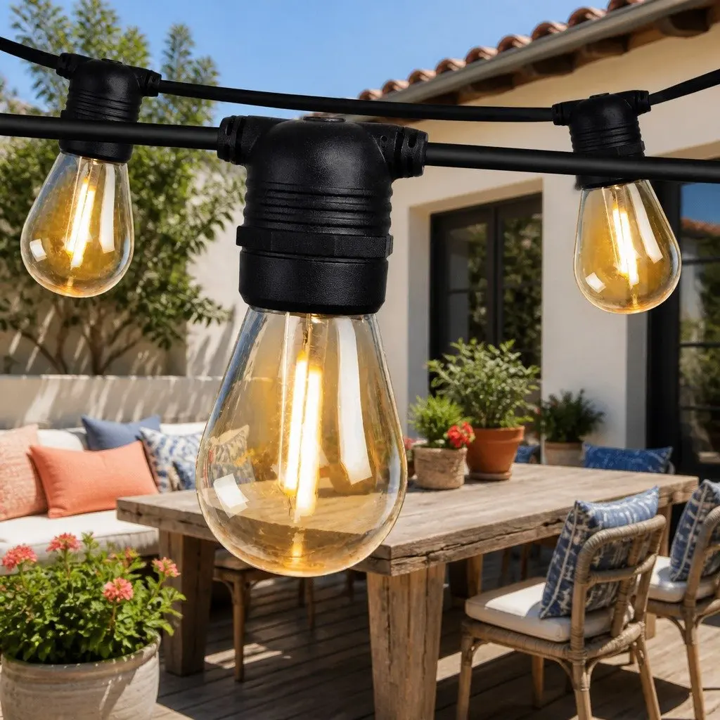 59m LED Festoon String Lights for Outdoor Celebrations