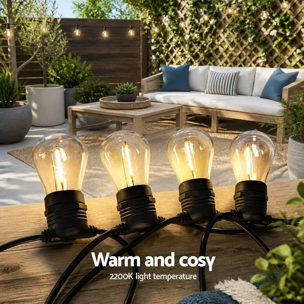77m LED Festoon String Lights Warm White