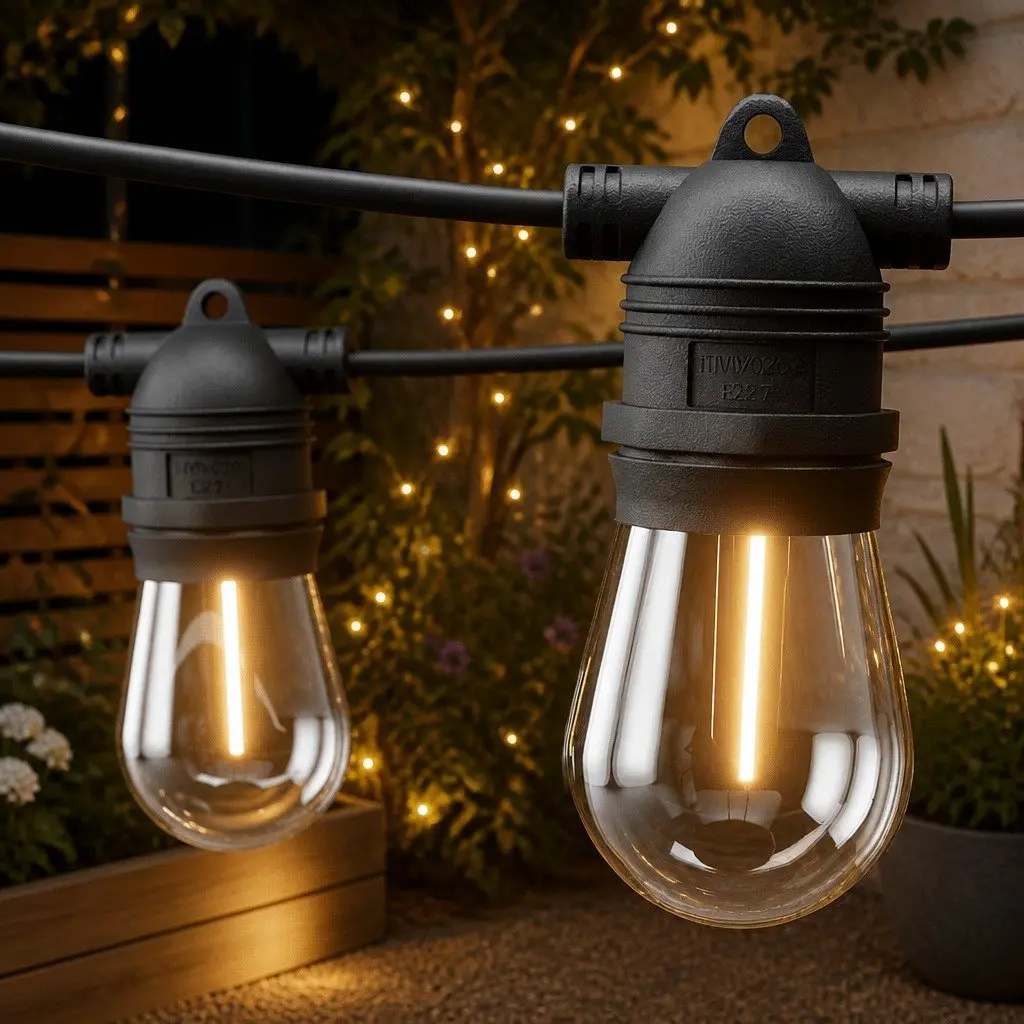 Festoon String Lights Warm White 55m Outdoor