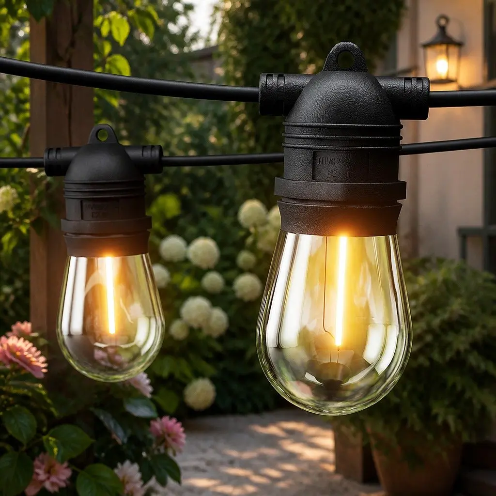 Festoon String Lights Warm White 55m Outdoor