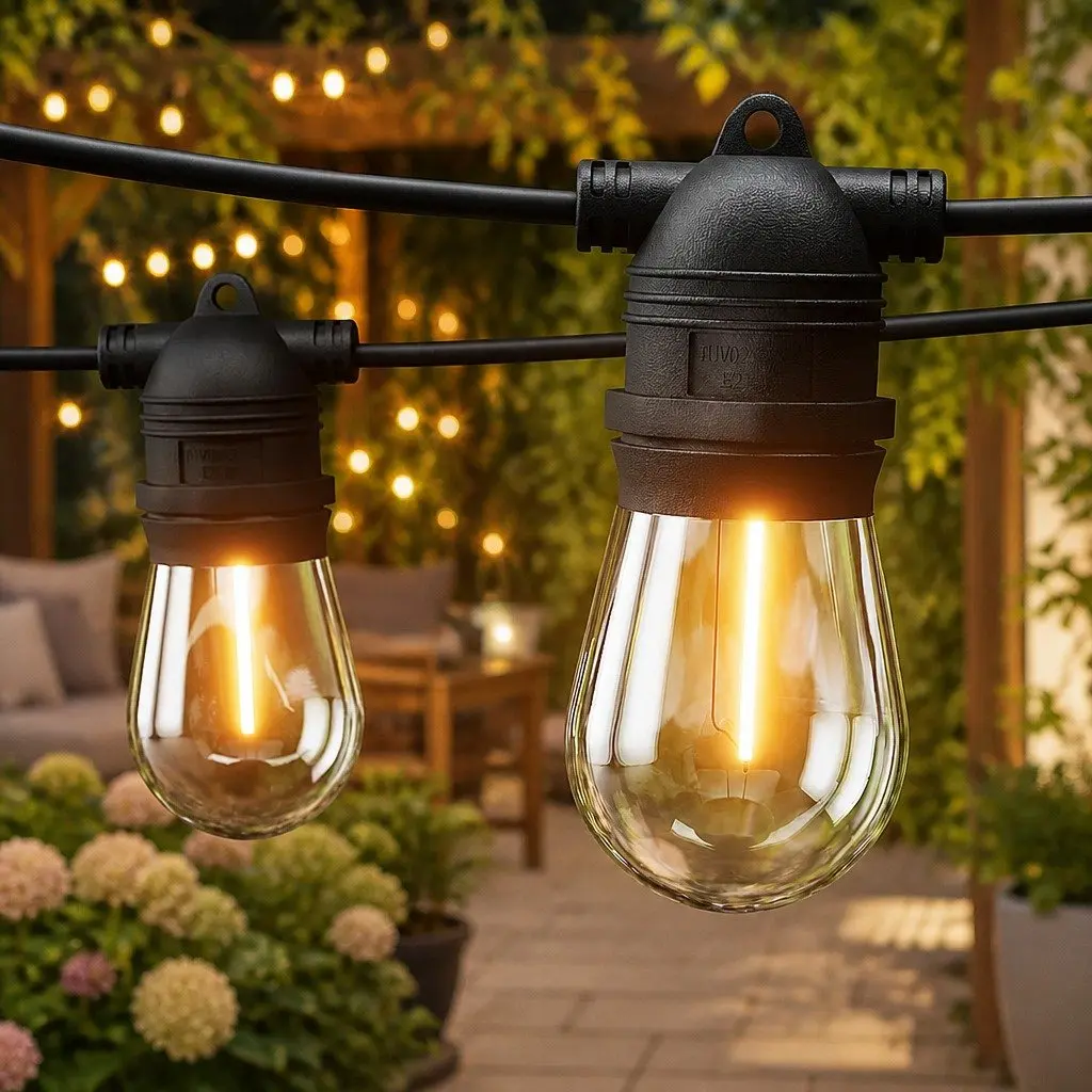 73m Festoon String Lights with 80 Warm White Bulbs