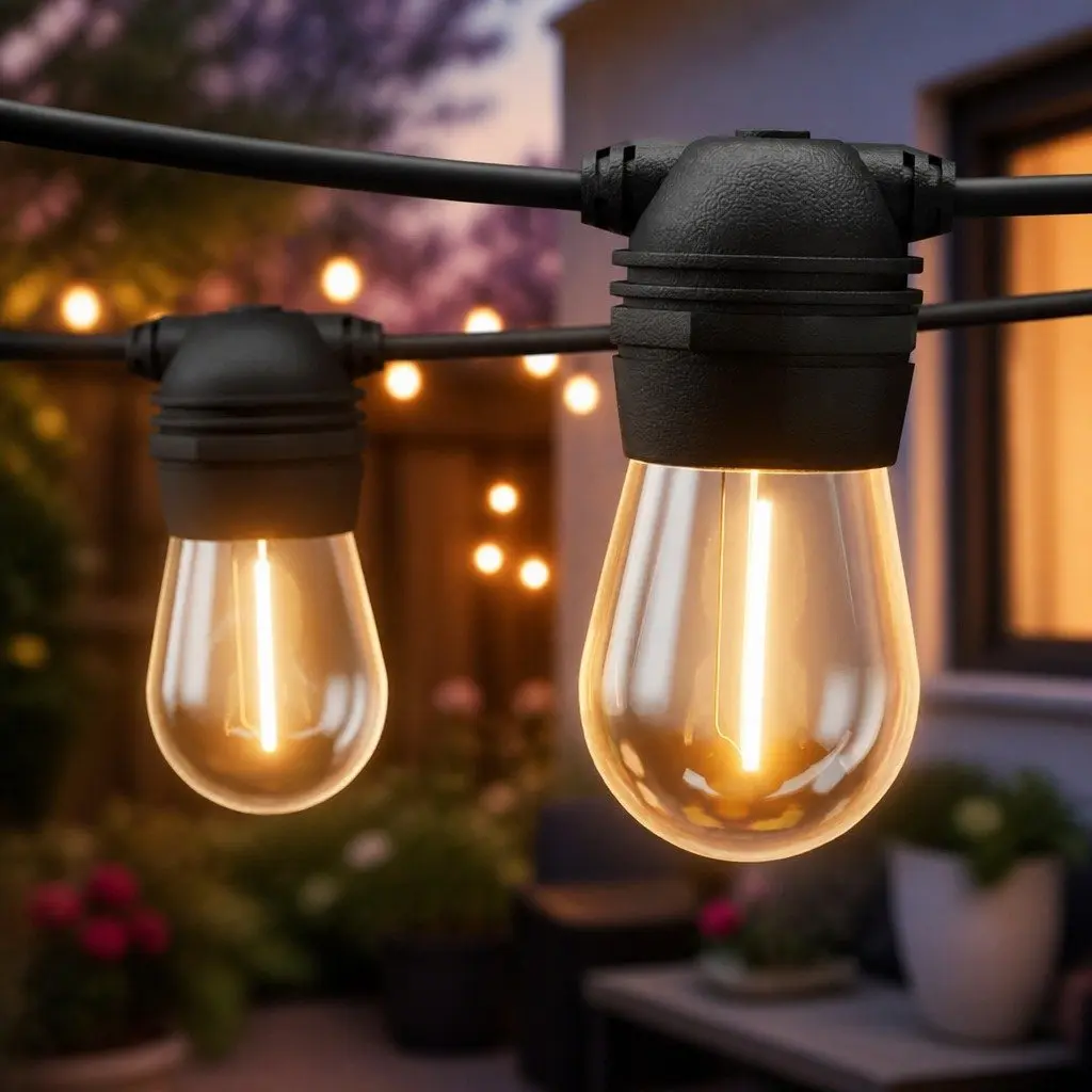 95m Solar Festoon Lights for Outdoor Celebrations
