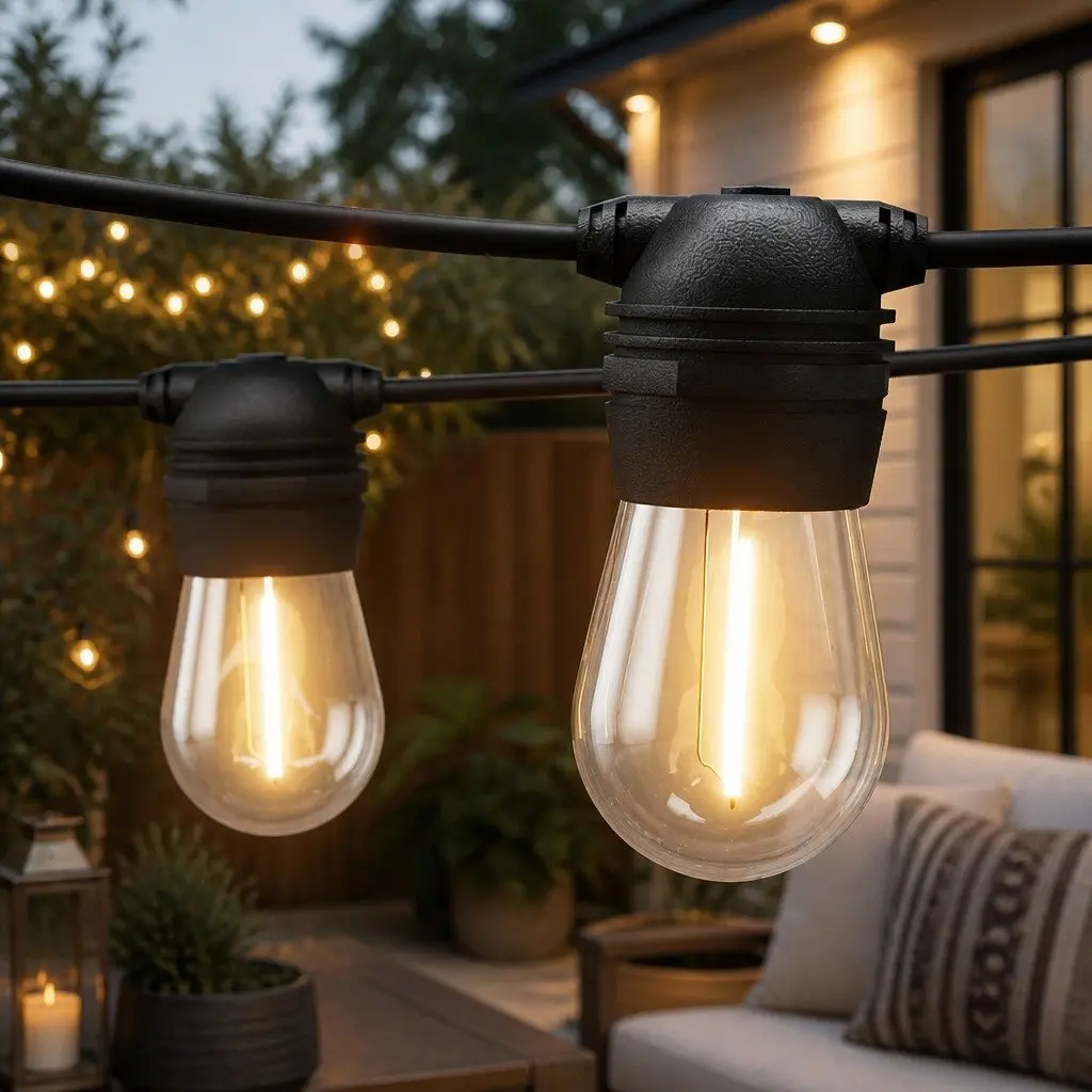 Solar Festoon String Lights 41m for Outdoor Use