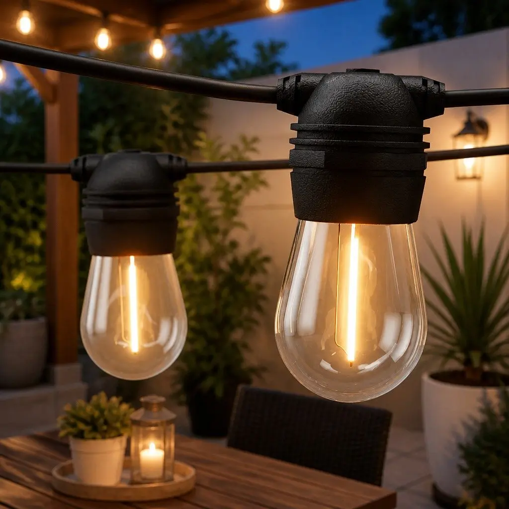 Solar Festoon String Lights 68m with 70 Bulbs