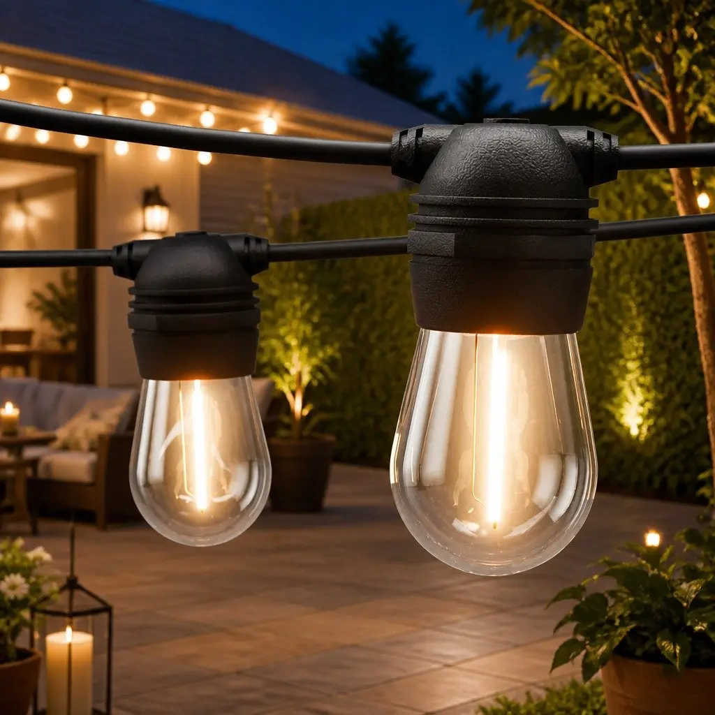 Solar Festoon String Lights 86m for Outdoor Use