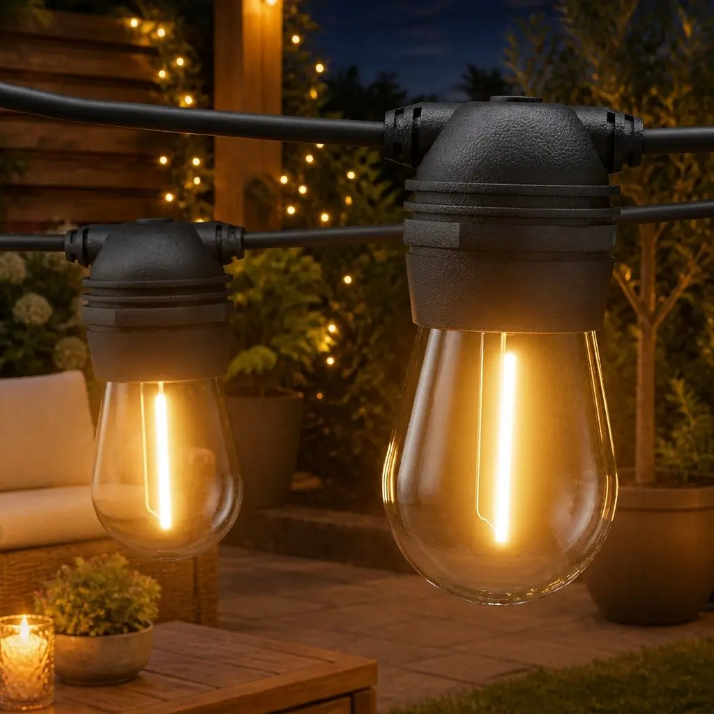 Solar Festoon String Lights 86m for Outdoor Use