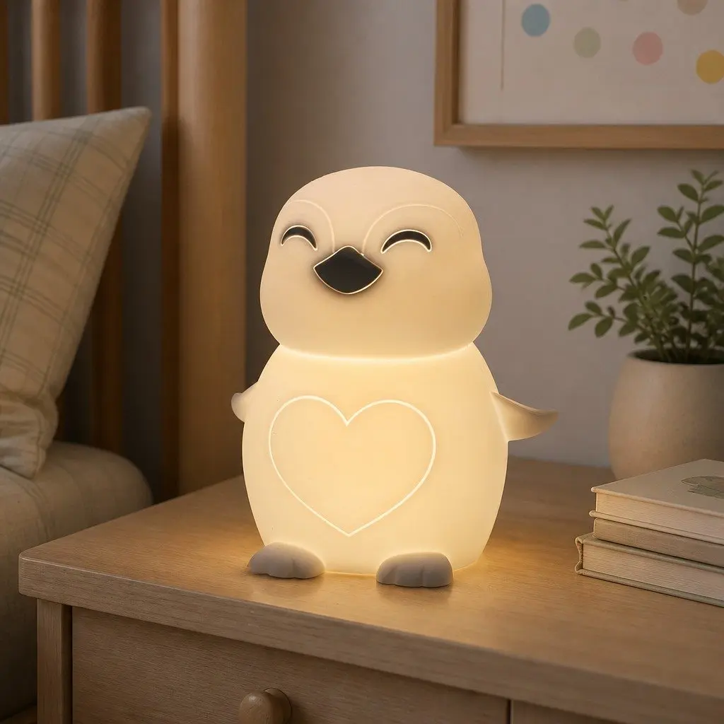 Penguin Soft Touch LED Nightlight for Kids' Rooms