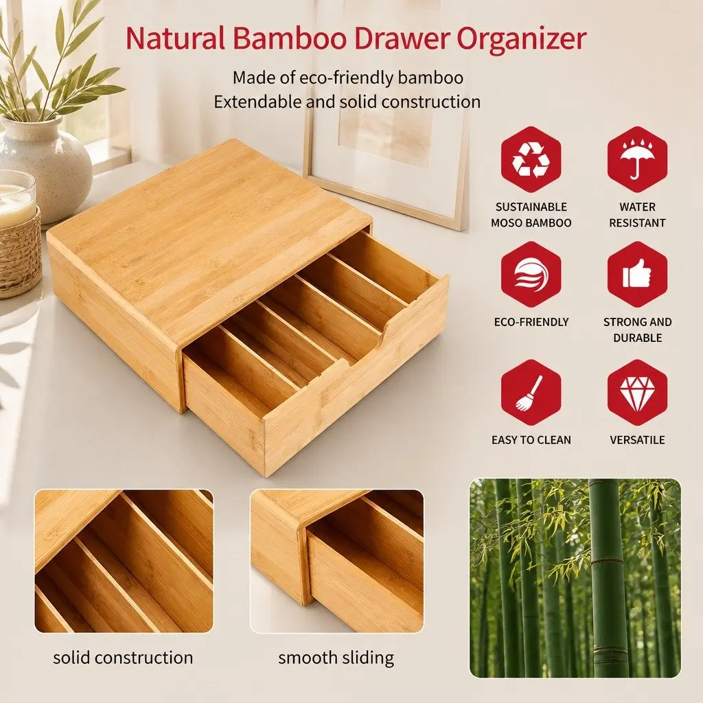 Bamboo K-Cup Coffee Pod Storage Organizer