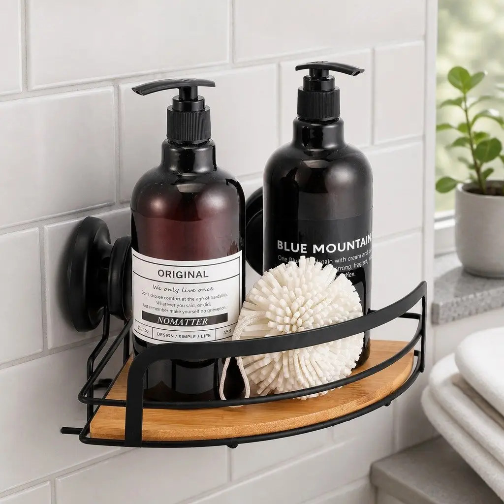 2-Tier Corner Shower Caddy with Suction Cups