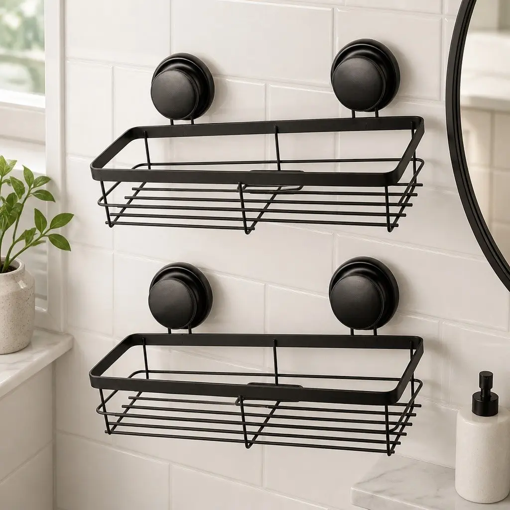 2 Pack Corner Shower Caddy with Suction Cups