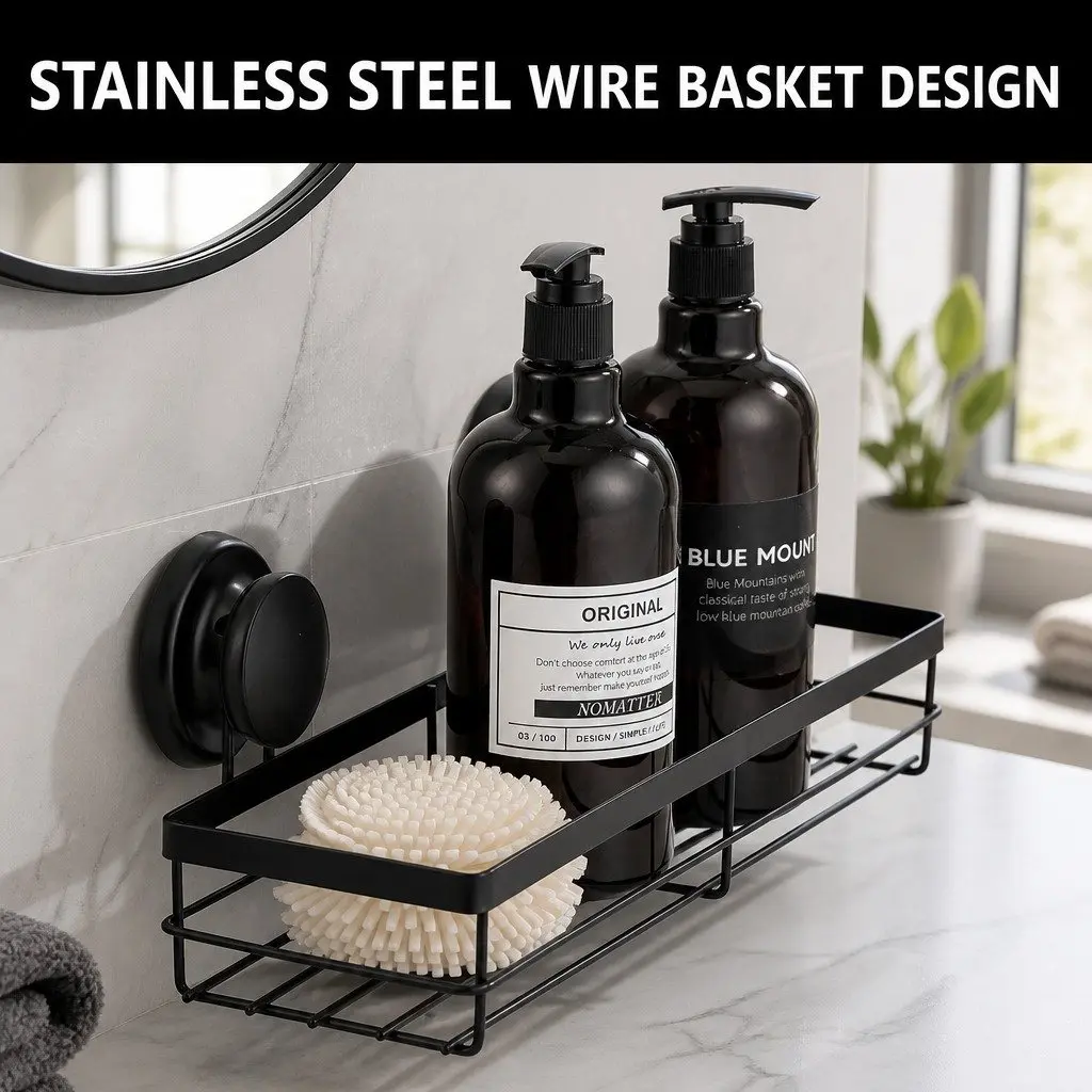 2 Pack Corner Shower Caddy with Suction Cups