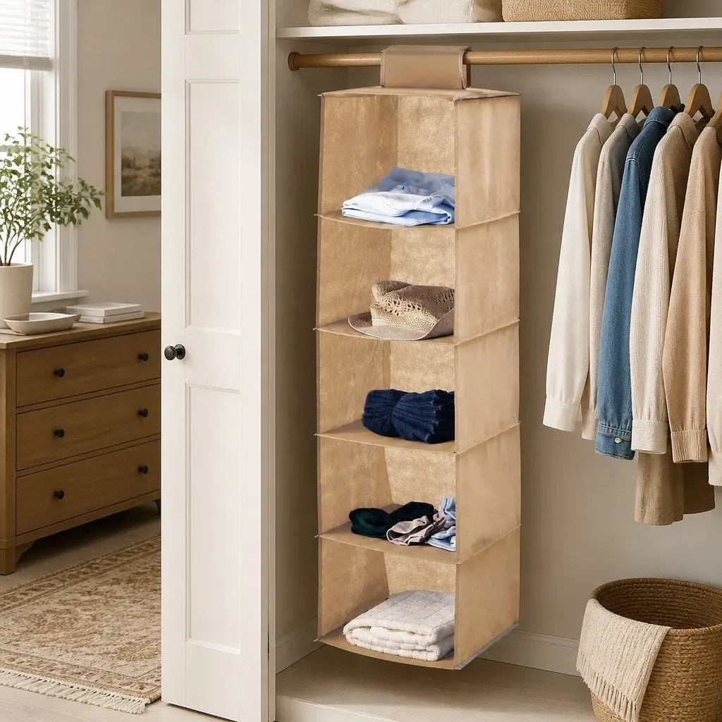5-Tier Hanging Closet Organizer for Maximum Storage