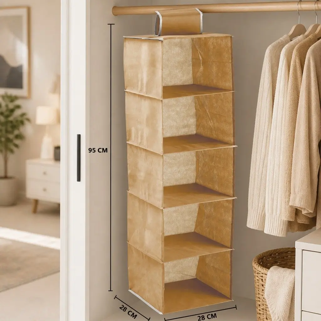 5-Tier Hanging Closet Organizer for Maximum Storage