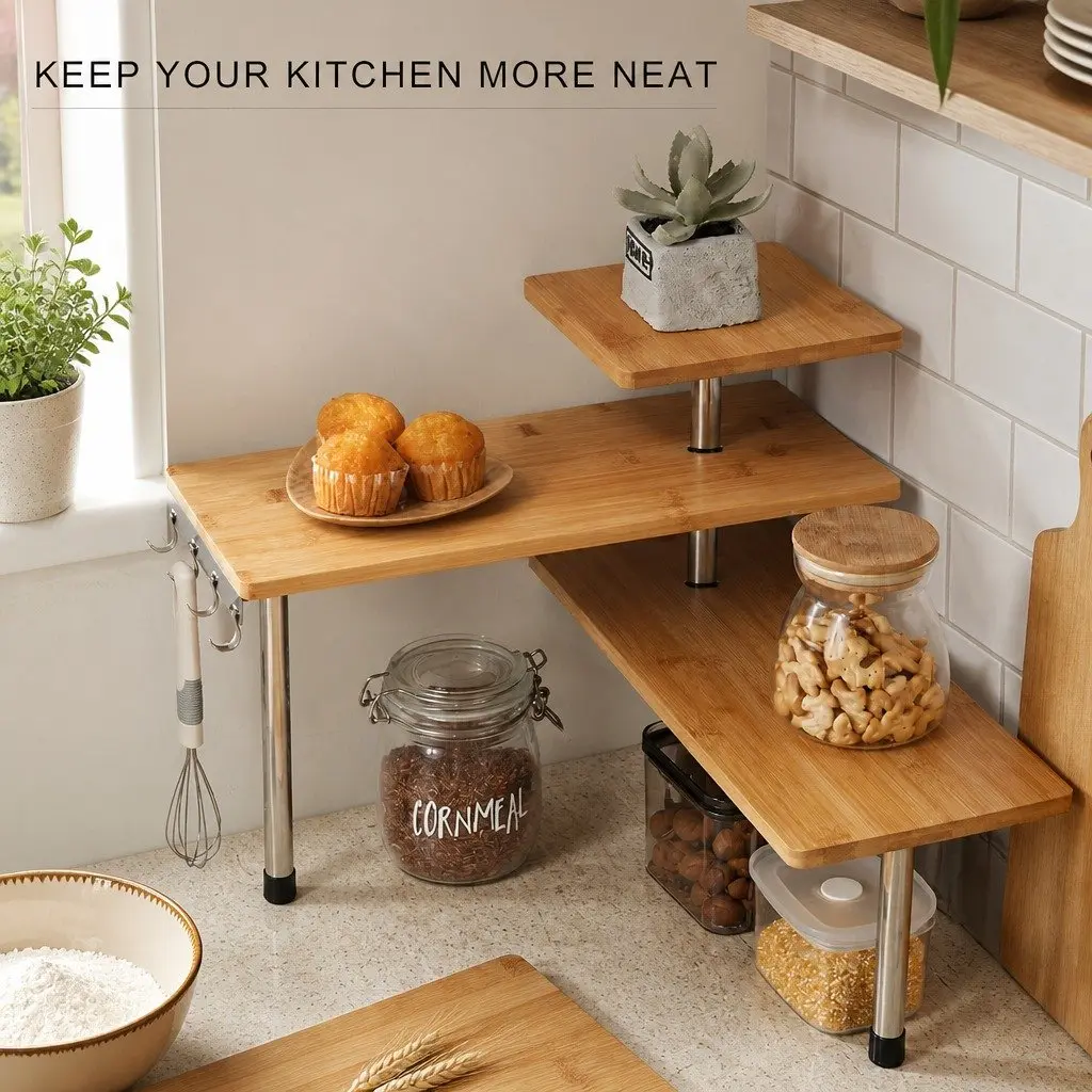 3 Tier Corner Shelf for Spice Organisation