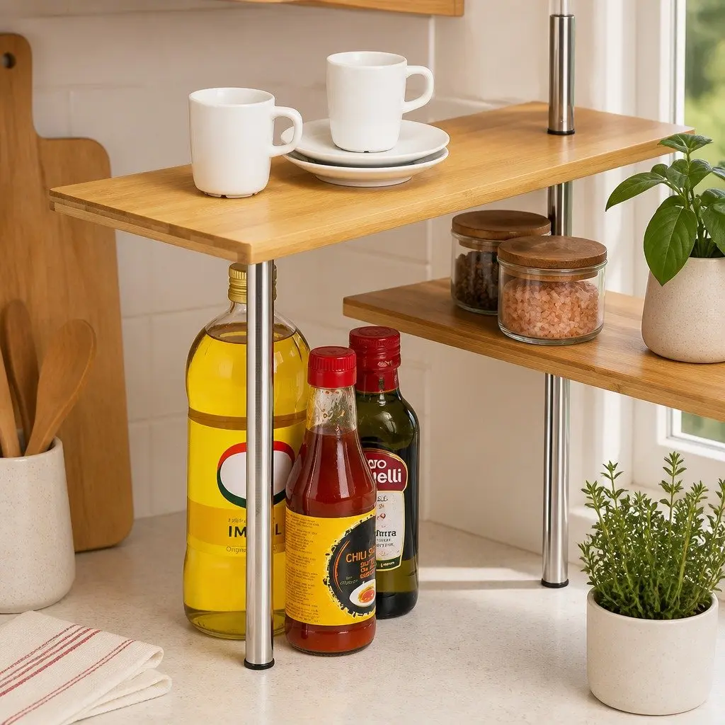 3 Tier Corner Shelf for Spice Organisation