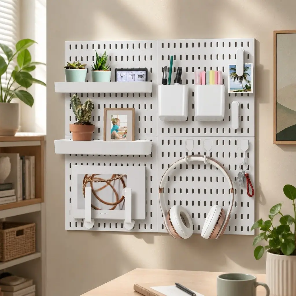 Pegboard Kit with Accessories for Organization