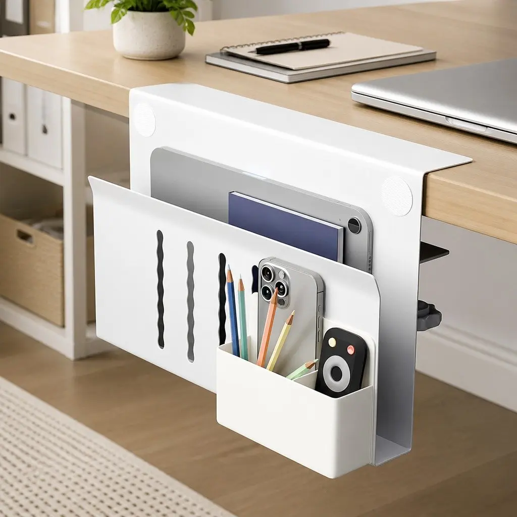 Under Desk Laptop Organizer with Cable Management