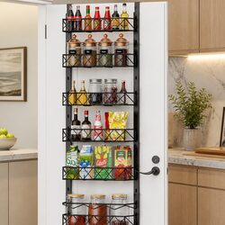6 Tier Adjustable Over Door Pantry Organiser for Kitchens