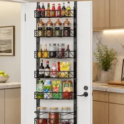 6 Tier Adjustable Over Door Pantry Organiser for Kitchens