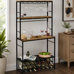 Durable Freestanding Wine Rack for 20 Bottles