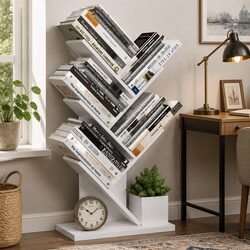 5-Tier Tree Bookshelf for Elegant Storage Solutions