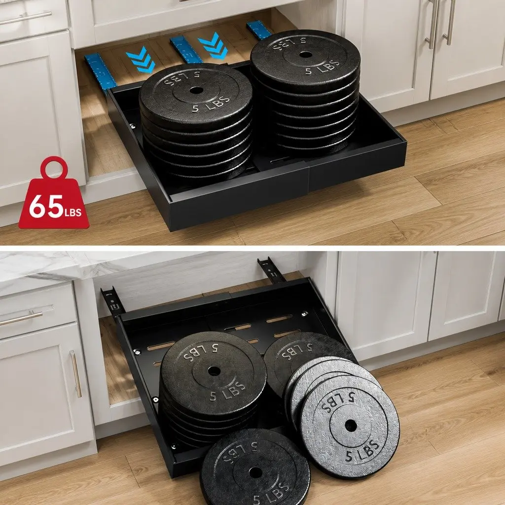 Expandable Pull Out Cabinet Organizer with Adjustable Shelves